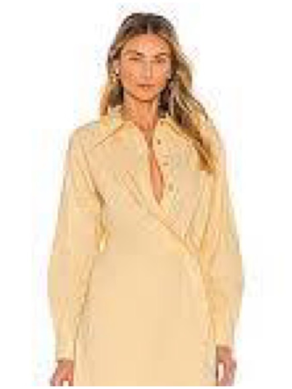 L'Academie Pale Yellow Wrap Dress nwot